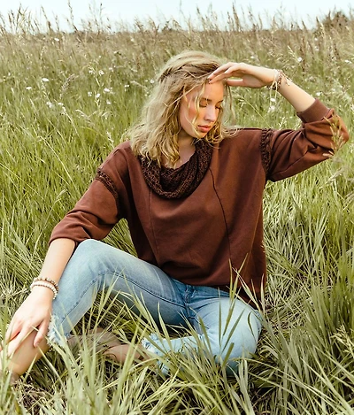 Crochet Cowl Neck Pullover