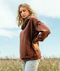 Crochet Cowl Neck Pullover