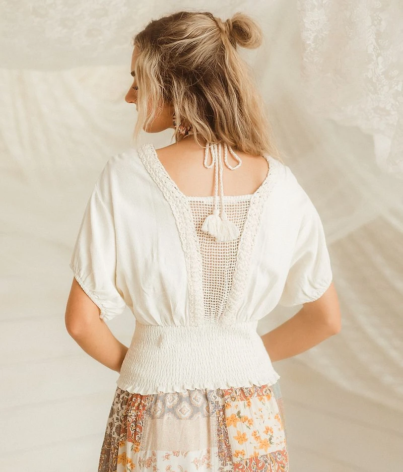 O-Ring Crochet Trim Top