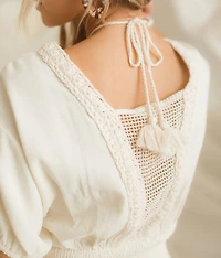 O-Ring Crochet Trim Top