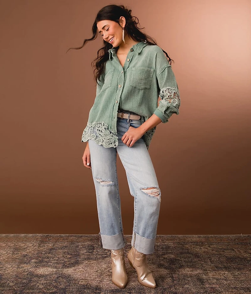 Pieced Lace Shirt