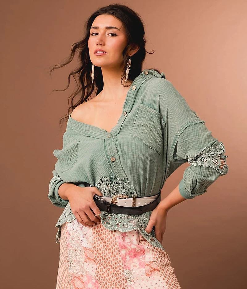 Pieced Lace Shirt