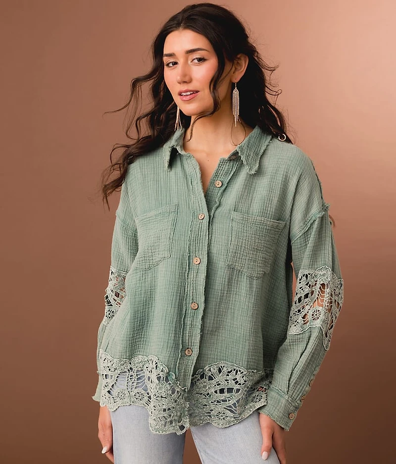Pieced Lace Shirt