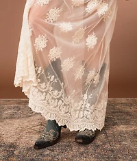 Sheer Lace Maxi Skirt