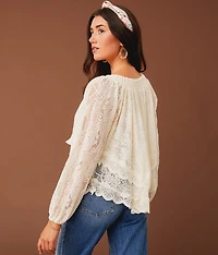 Tiered Lace 4-Way Top