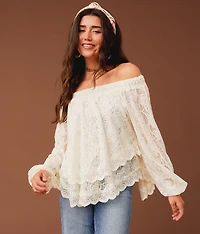 Tiered Lace 4-Way Top
