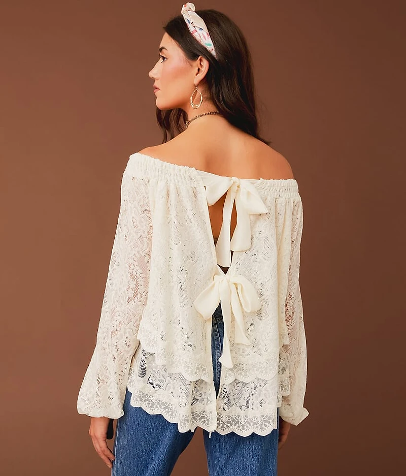 Tiered Lace 4-Way Top