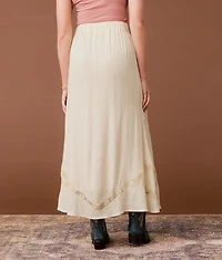 Floral Embroidered Maxi Skirt