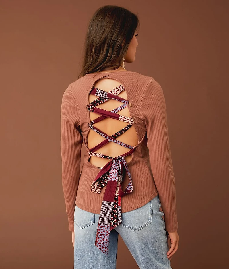 Back Lace-Up Top