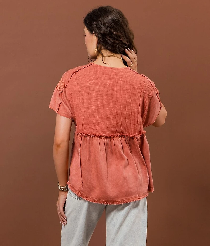 Embroidered Floral Top