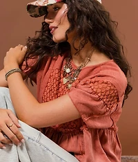 Embroidered Floral Top