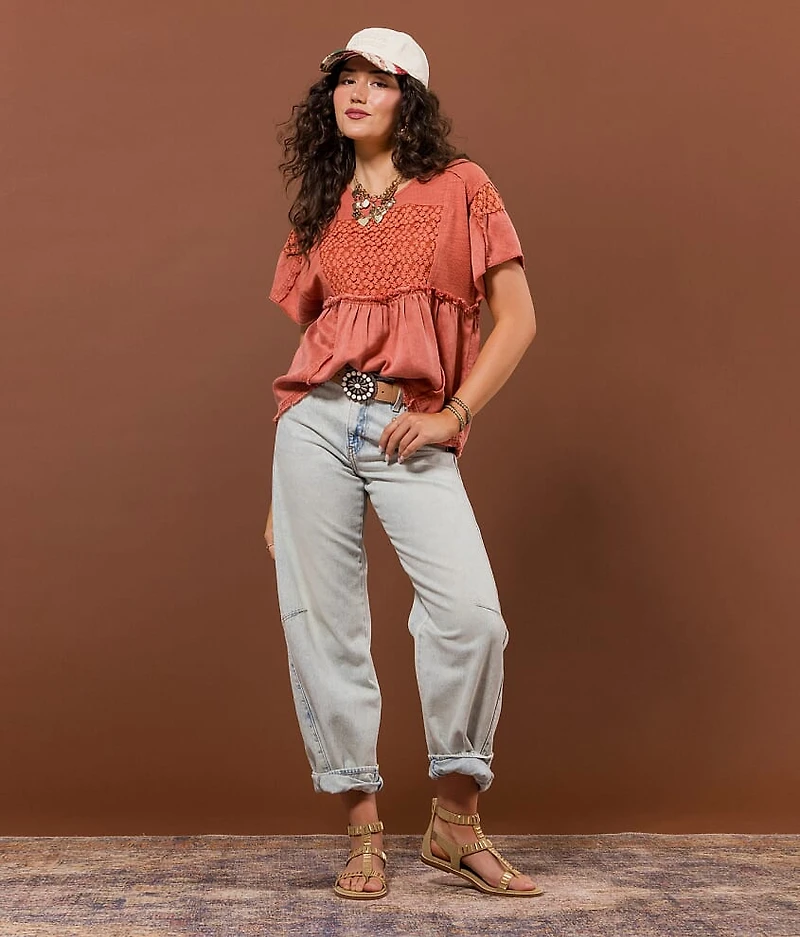 Embroidered Floral Top
