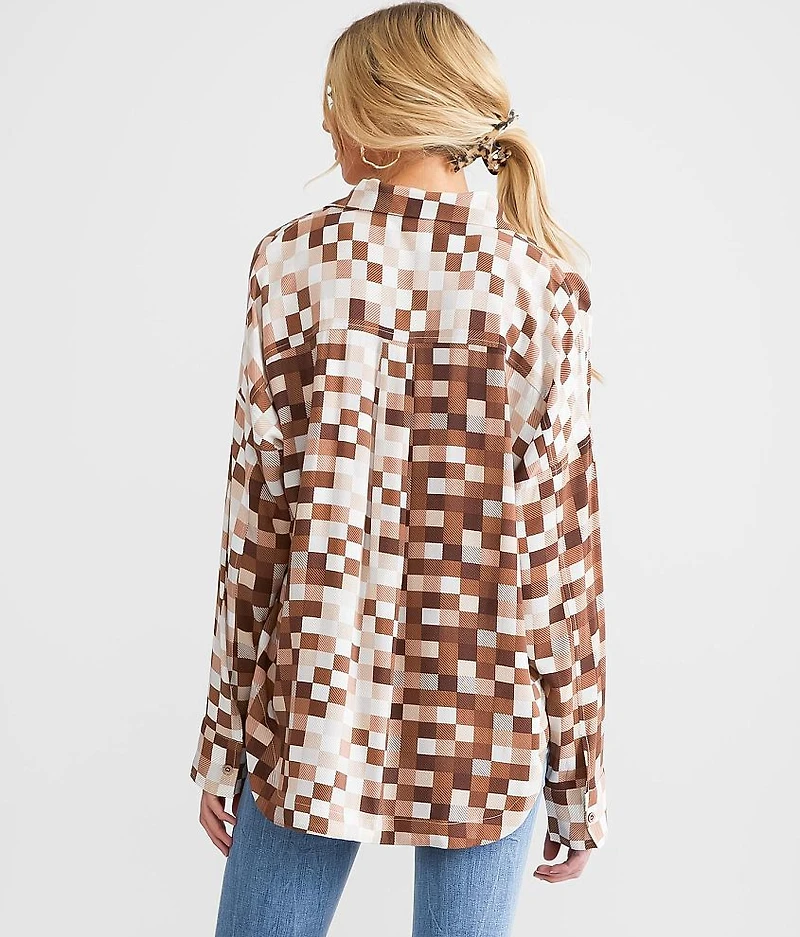 Checkered Boyfriend Blouse