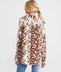 Checkered Boyfriend Blouse
