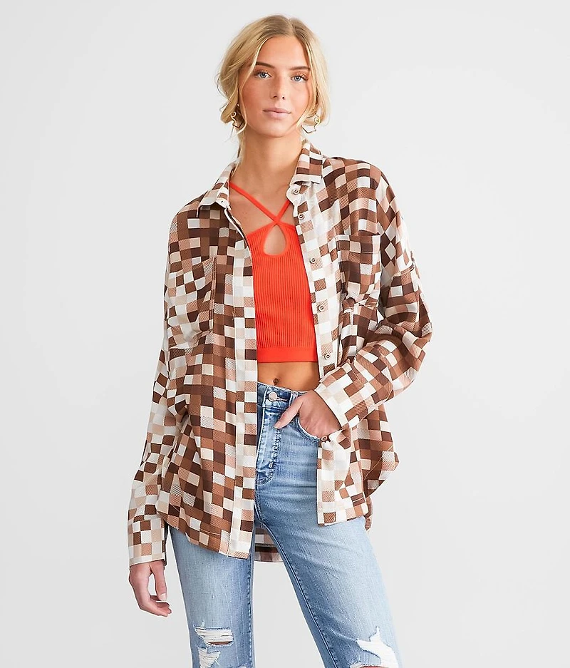 Checkered Boyfriend Blouse