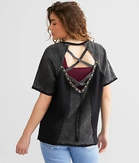 Pieced Waffle Knit Top