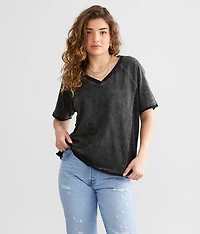 Pieced Waffle Knit Top