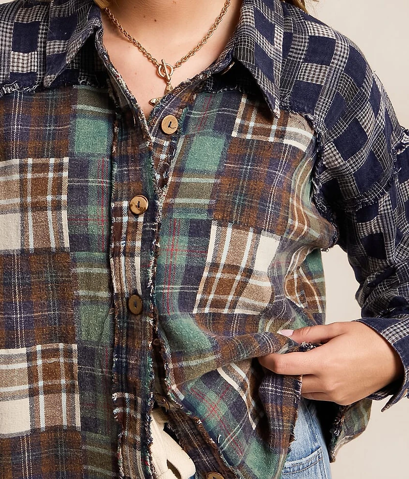 Frayed Flannel Shirt