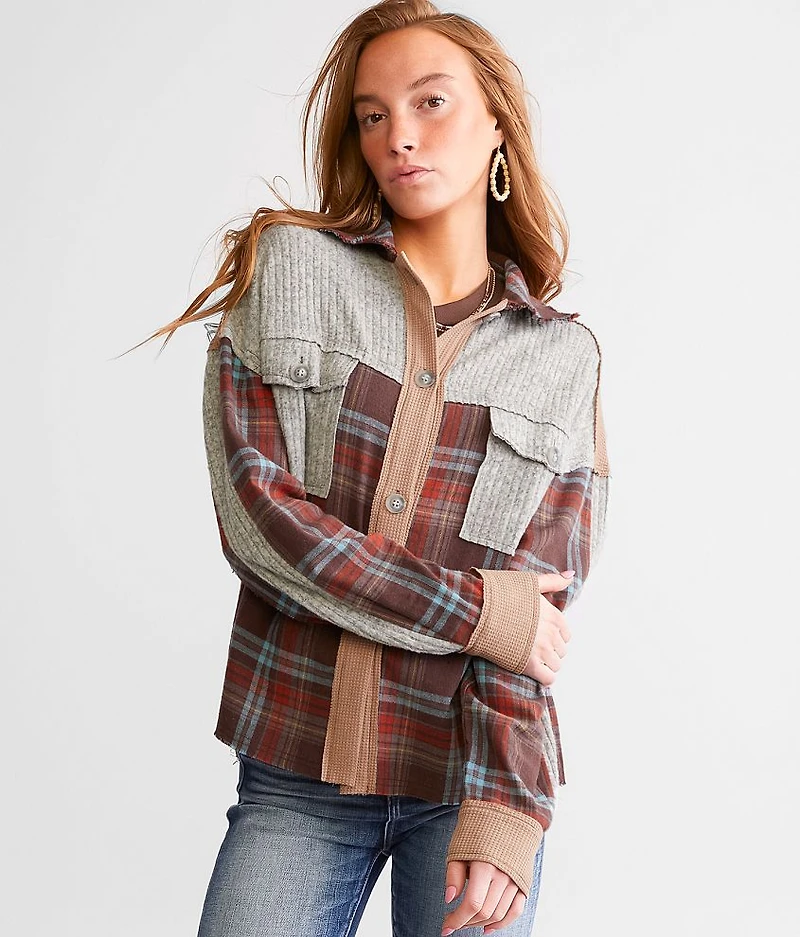Mixed Plaid Shirt