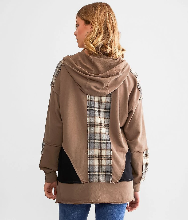 Hooded Henley Sweatshirt