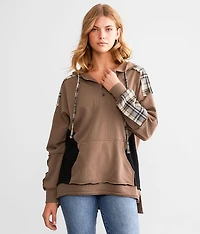 Hooded Henley Sweatshirt