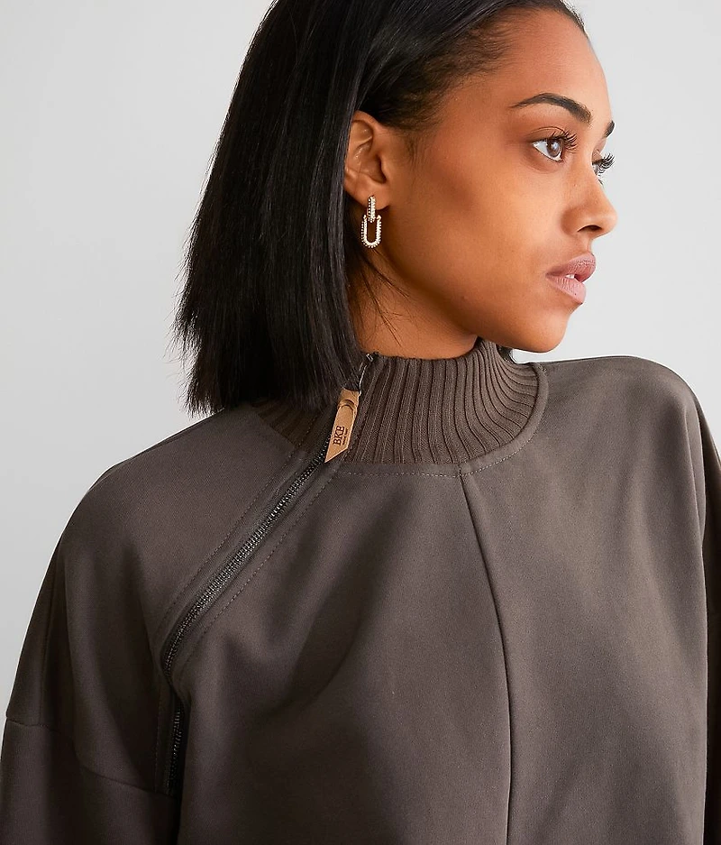 Asymmetrical Quarter Zip Pullover