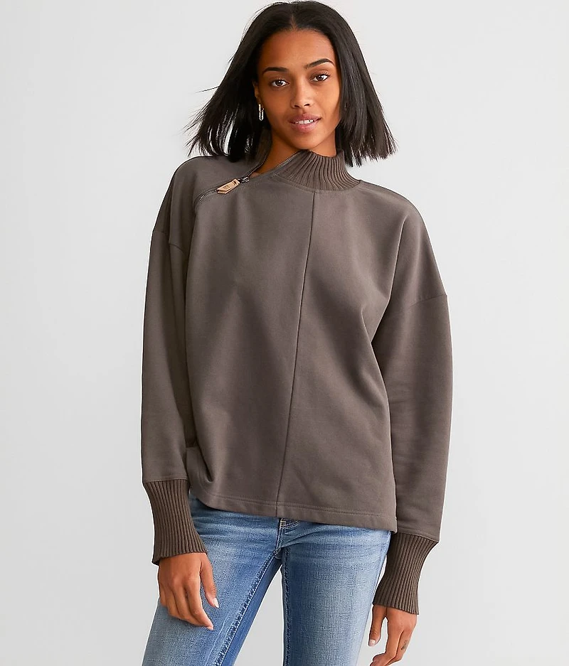 Asymmetrical Quarter Zip Pullover