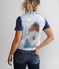Aztec Denim Vest