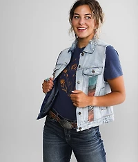 Aztec Denim Vest