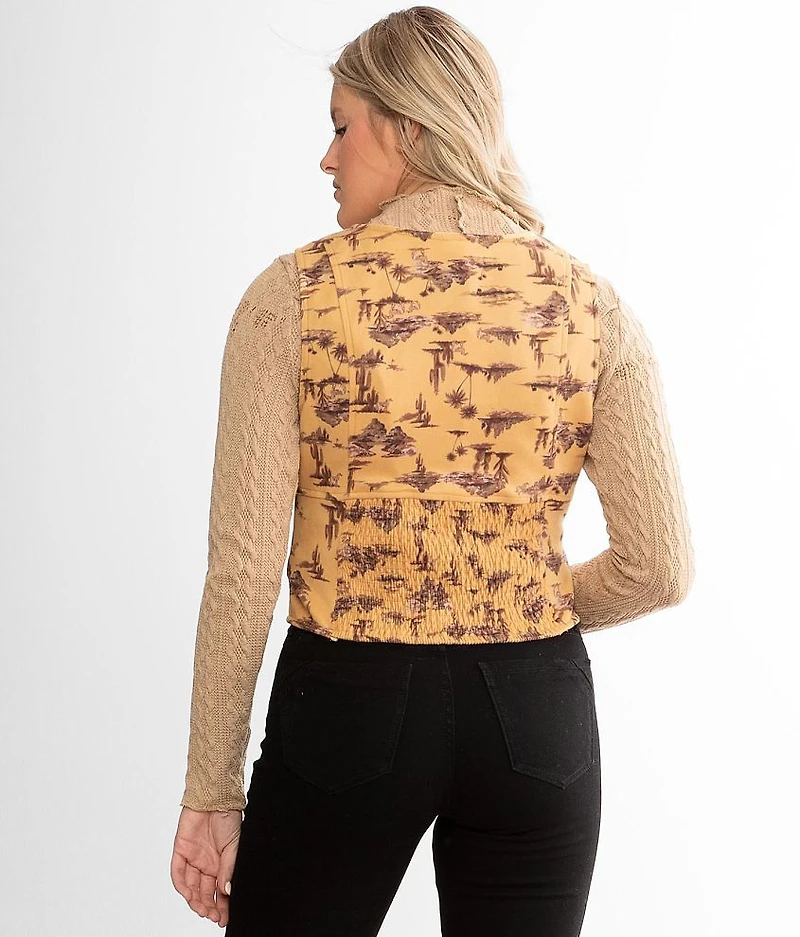 Western Faux Suede Vest