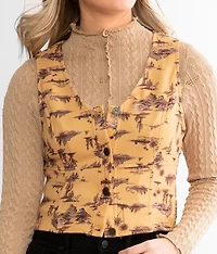 Western Faux Suede Vest