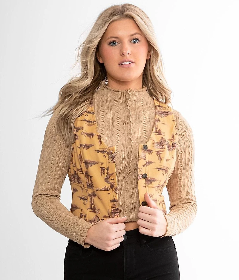 Western Faux Suede Vest