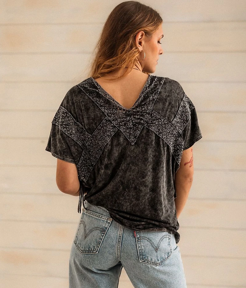 Washed Fringe Henley