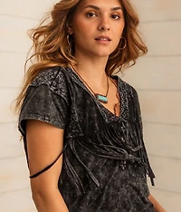 Washed Fringe Henley