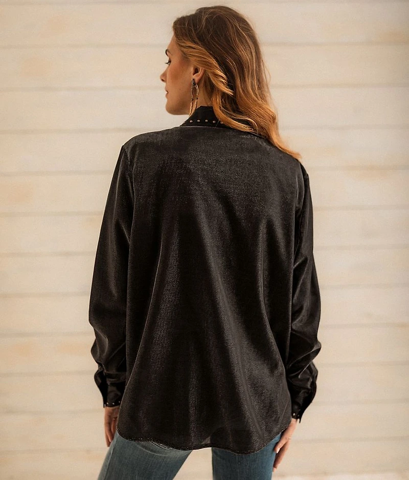Sheer Metallic Blouse