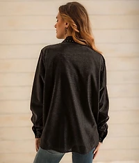 Sheer Metallic Blouse