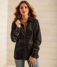 Sheer Metallic Blouse