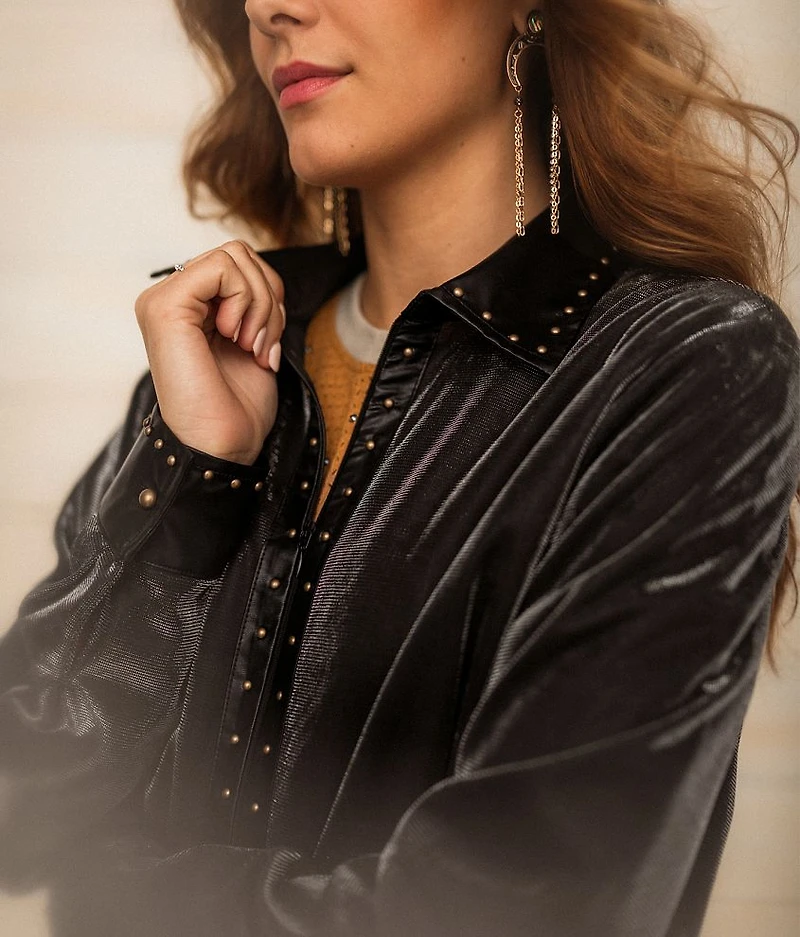 Sheer Metallic Blouse