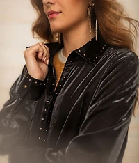 Sheer Metallic Blouse