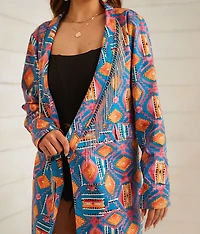 Southwestern Rhinestone Fringe Blazer
