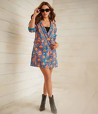 Southwestern Rhinestone Fringe Blazer