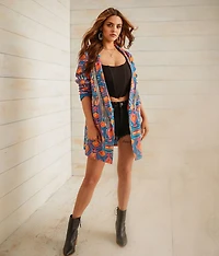 Southwestern Rhinestone Fringe Blazer