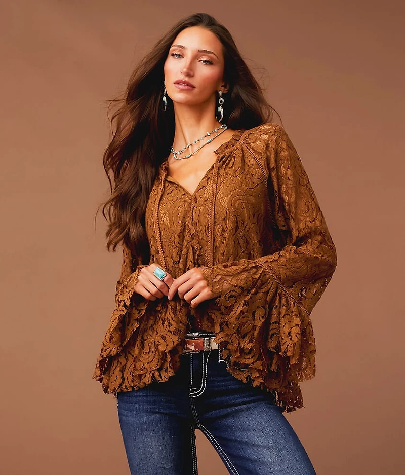 Ruffle Lace Top