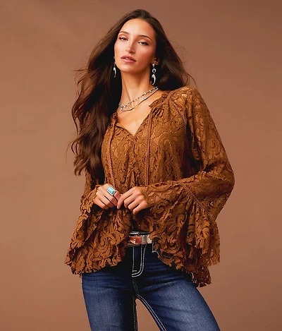 Ruffle Lace Top