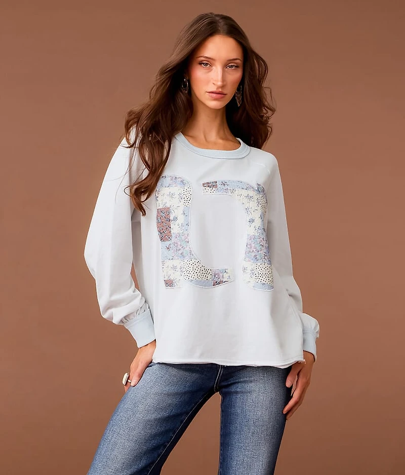 Cowboy Boot Patchwork Pullover