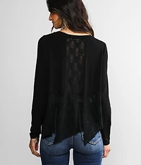 Lace & Mesh Hem Top