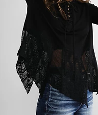 Lace & Mesh Hem Top