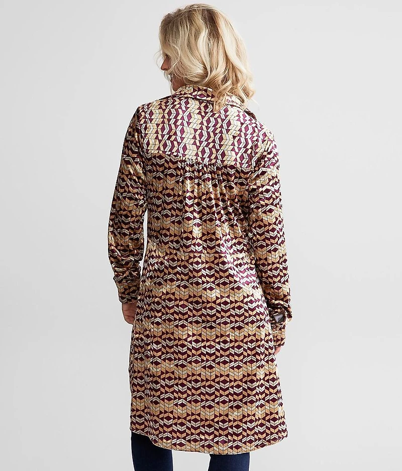 Geo Velvet Kimono
