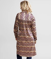 Geo Velvet Kimono