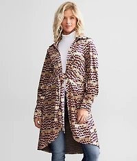 Geo Velvet Kimono